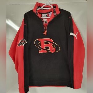 Rare Deadstock CFL Ottawa Renegades Puma Fleece Quarter-Zip Sweater. XL